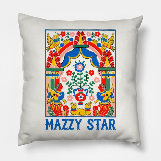 Mazzy Star - Psychedelic Fan Art Design Pillow by unknown_pleasures