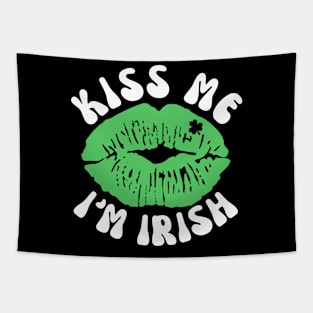 Kiss Me I'm Irish Lips Kiss Tapestry