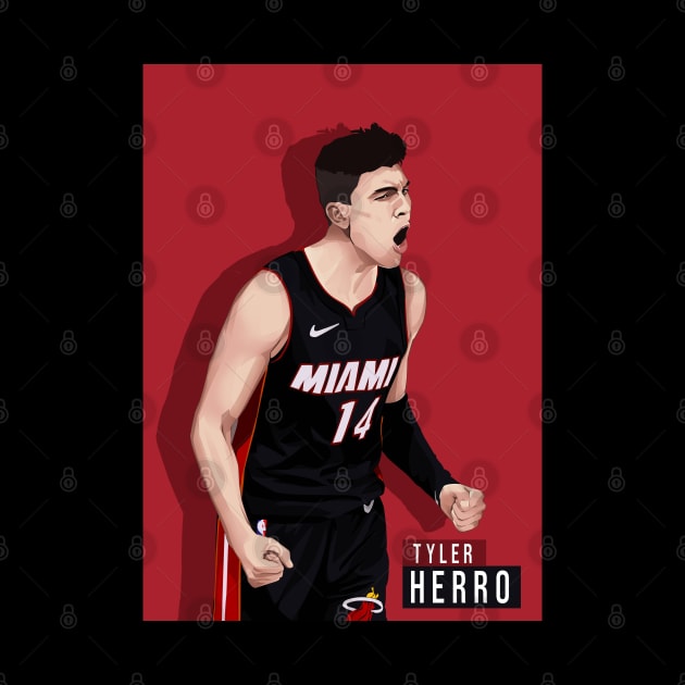 TYLER HERRO by origin illustrations