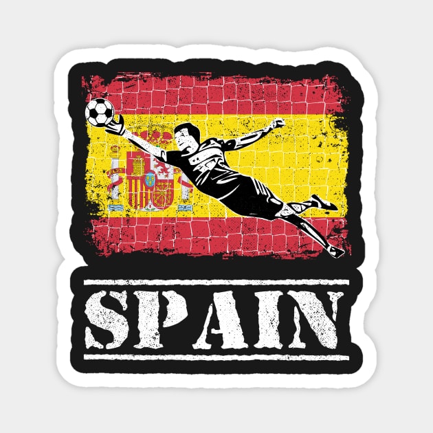 Spain Soccer Goalie Goal Keeper Shirt Magnet by zeno27