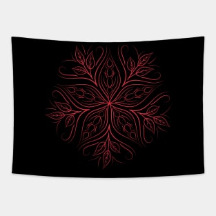 Red Mandala Tapestry