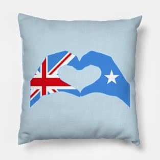 We Heart UK & Somalia Patriot Flag Series Pillow