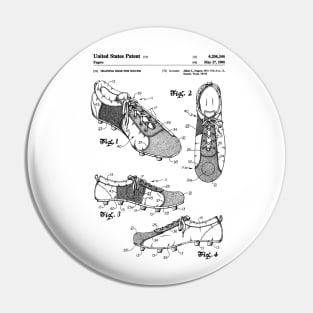 Soccer Cleats Patent Black Pin