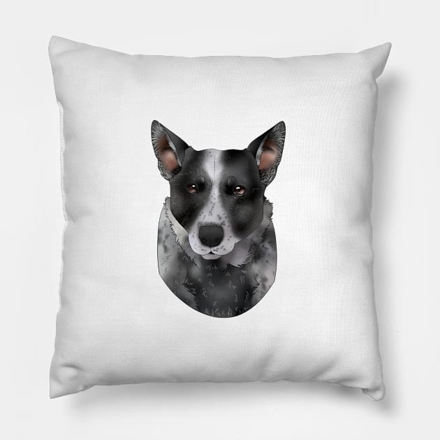 Cattle Dog Pillow by Blacklightco