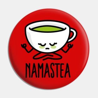 Namastea Namaste meditation green tea Yoga Kawaii matcha Pin