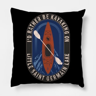 Id Rather Be Kayaking On Little Saint Germain Lake in Wisconsin Pillow