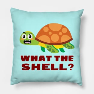 What the Shell? - Turtle Pun Pillow