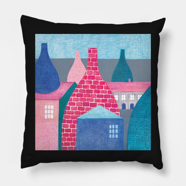 STOKE ON TRENT: SERIES Pillow by shelleyjayne