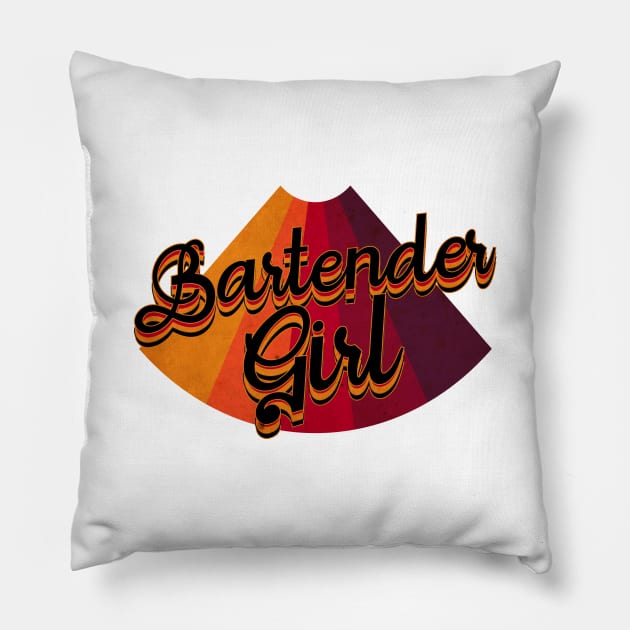 Bartender Girl Pillow by CTShirts