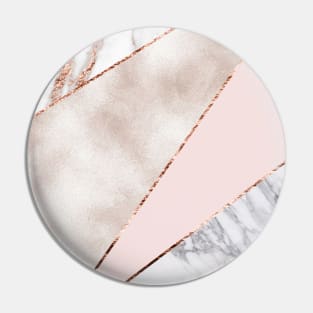 Shimmering rose gold with rose gold marble Pin