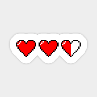 2.5 of 3 Pixel Hearts Magnet