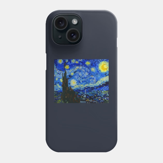 Pixely Starry Night Phone Case by Caloy