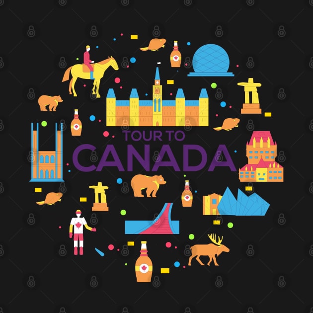 Tour To Canada Doodles by Mako Design 