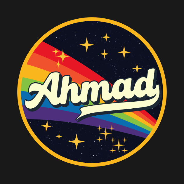 Ahmad // Rainbow In Space Vintage Style by LMW Art