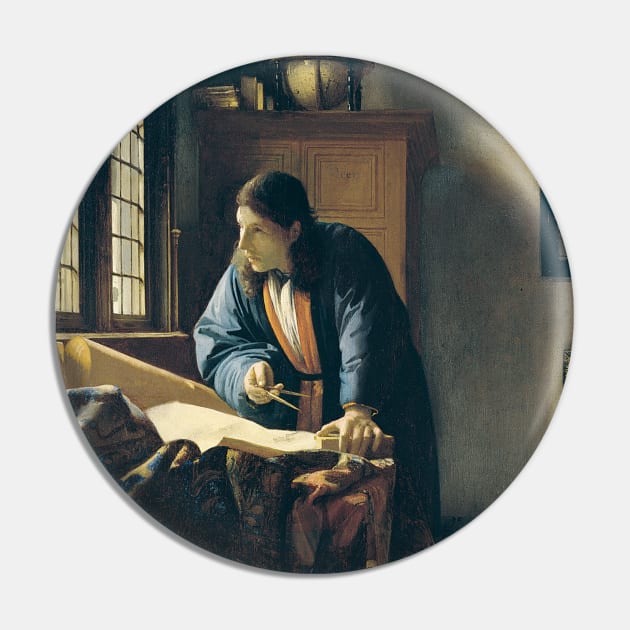 The Geographer by Jan Vermeer Pin by Classic Art Stall