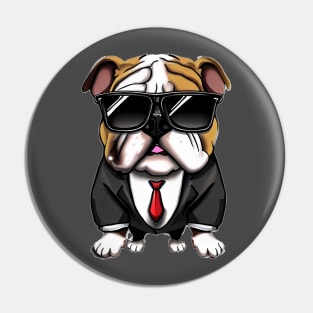 French Bulldog Cartoon with sunglasses Pin