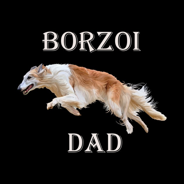 Borzoi Dad by Art by Deborah Camp