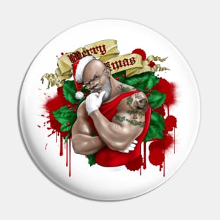 Merry Xmas Santa Pin