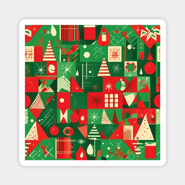 Christmas Pattern Magnet by SmartPufferFish