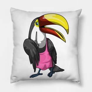 Toucan Hairdresser Scissors Pillow