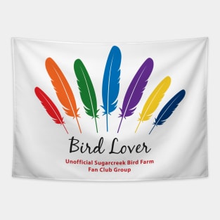 Bird Lover - black type Tapestry