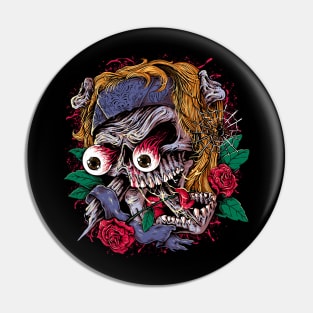 Rock Skull Pin