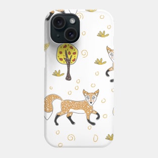 Fox Pattern Phone Case