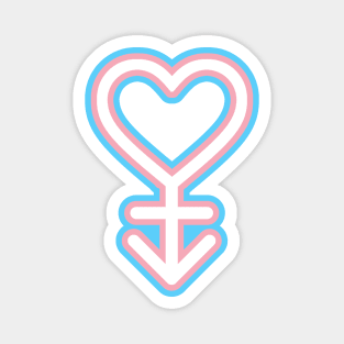 Trans Heart Symbol 2 Magnet