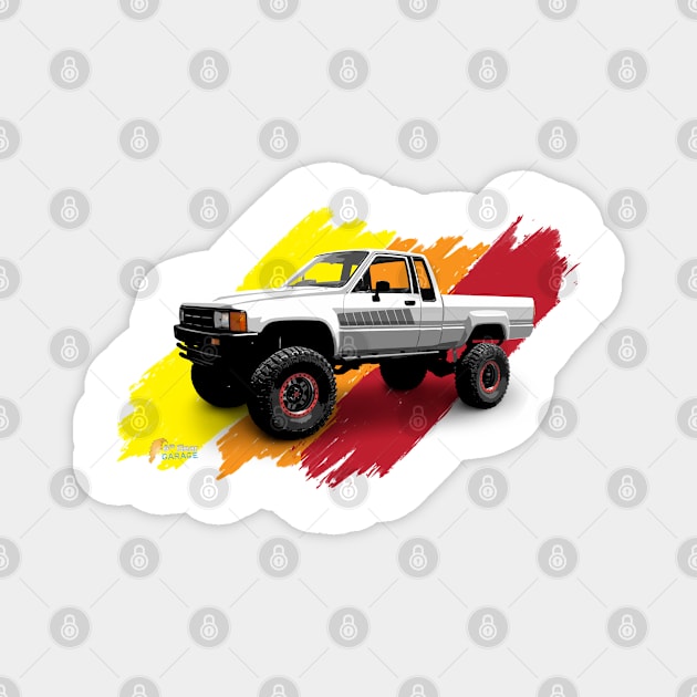 Toyota 1985 4x4 Xtra Cab Pickup Truck Magnet by 6thGear