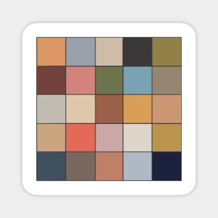 Checkerboard in Portugal inspired color palette Magnet