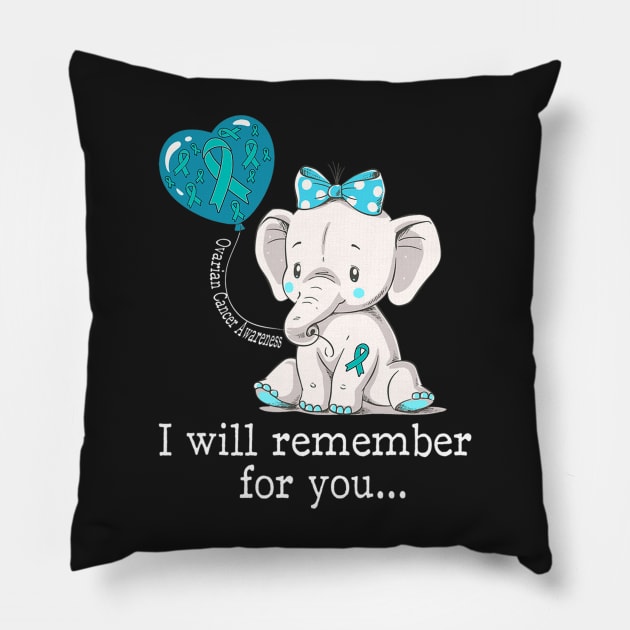 Ovarian Cancer Awareness Elephant Funny Pillow by ShariLambert