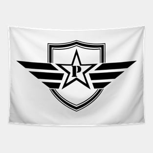 Military Army Monogram Initial Letter P Tapestry