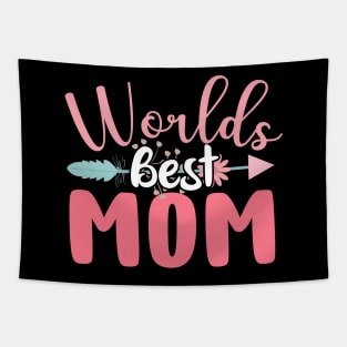 Worlds Best Mom, Mothers Day Gift Tapestry