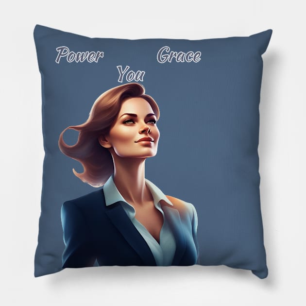 Power, Grace, You. World Women's Day 2 Pillow by fazomal