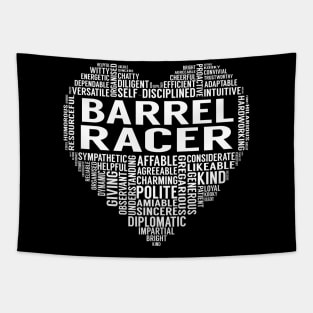 Barrel Racer Heart Tapestry