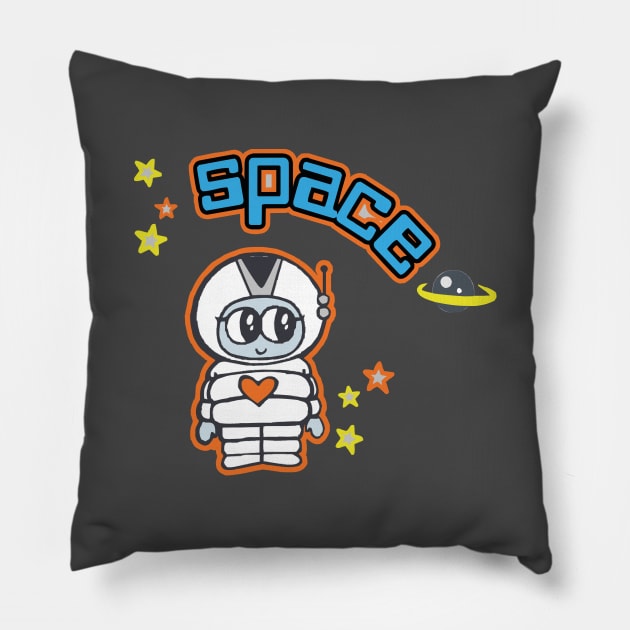 Space Girl Pillow by KMLdesign