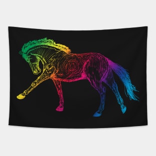 Rainbow Horse Tapestry