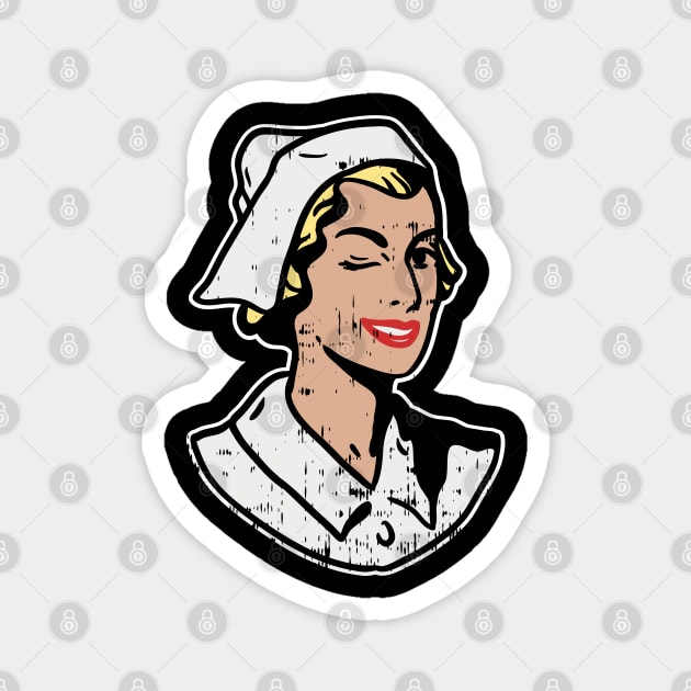 Retro Vintage Nurse Magnet by Shirtbubble