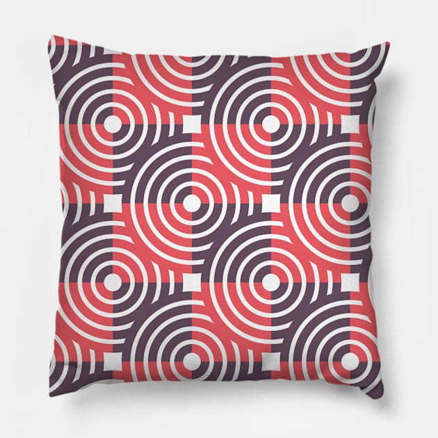 Circle Seamless Pattern 033#002 Pillow by jeeneecraftz