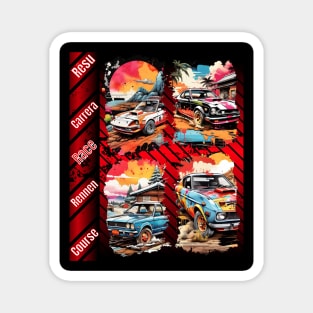 RACE  RESU  CARRERA RENNEN COURSE VINTAGE RACE CARS VIBRANT BACKGROUND ENVIRONMENTS Magnet