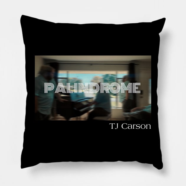 Palindrome Mononton (White Text) Pillow by tcarsonj