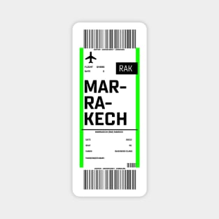 Marrakech boarding pass Magnet