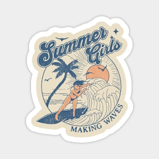 Summer Girls Making Waves Magnet