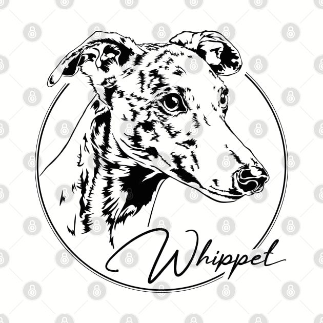 Funny Proud Whippet dog portrait sighthound mom by wilsigns