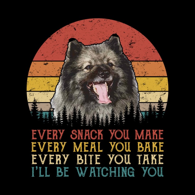 Retro Keeshond Every Snack You Make Every Meal You Bake by SportsSeason