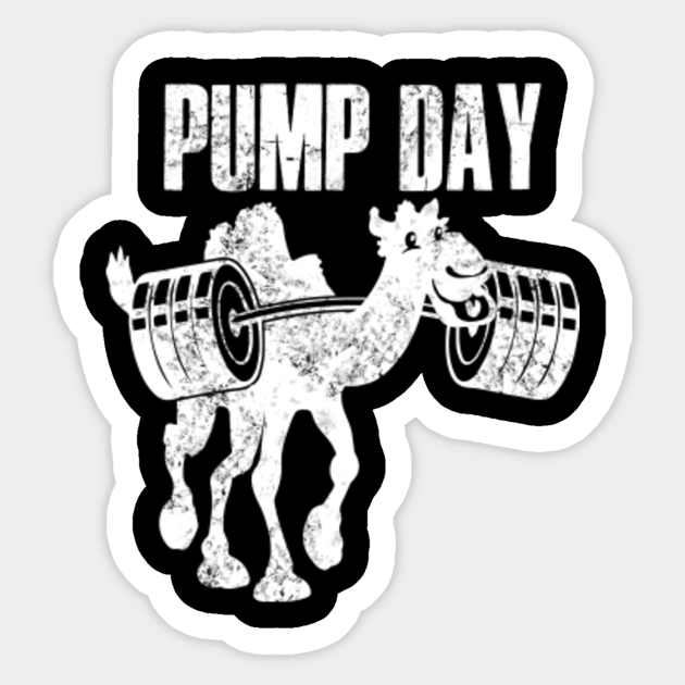 Camel Dromedary Fitness Barbell Gift I Camel Pump Day Pump Day Sticker Teepublic