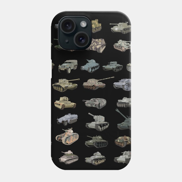 Various WW2 Tanks Phone Case by NorseTech