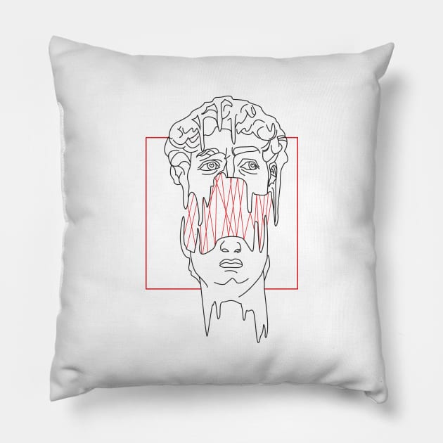 David line art Pillow by kausofa