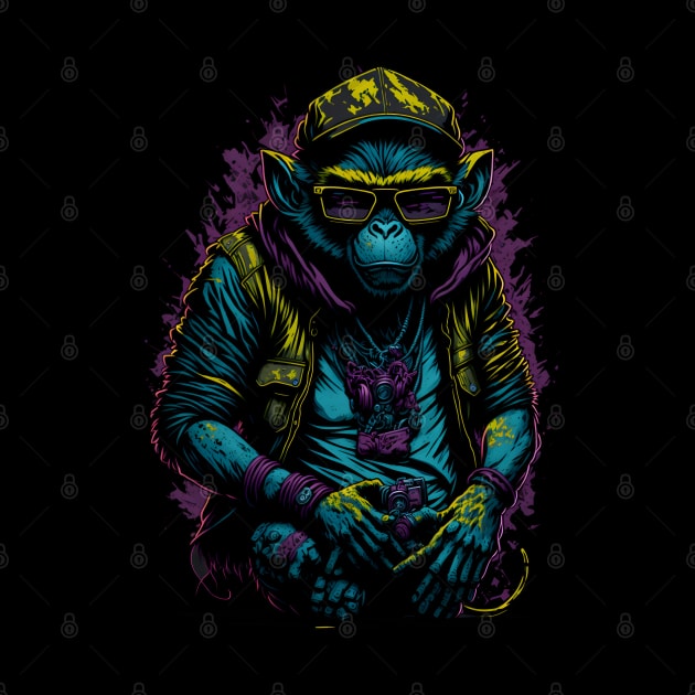 Cool Monkey Lover Sunglasses Art by VisionDesigner