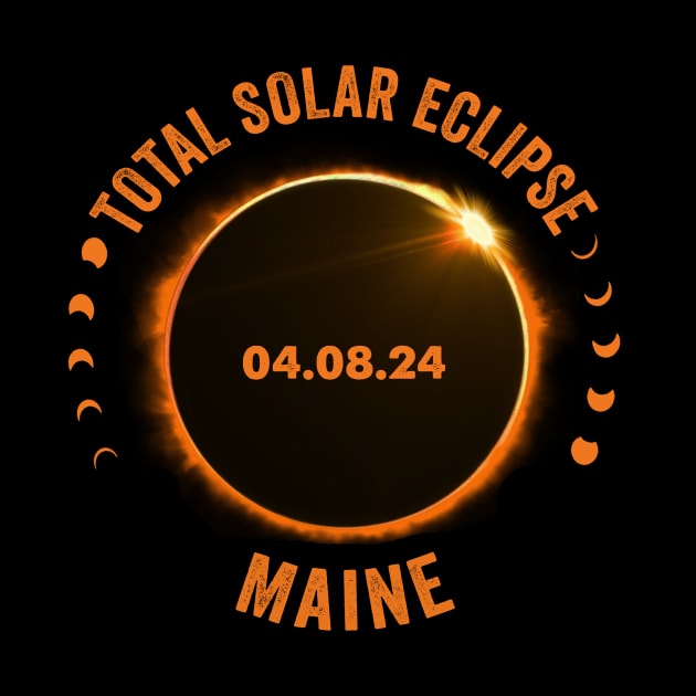 Maine Total Solar Eclipse 2024 American Totality April 8 by Sky at night